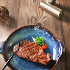 Ceramics Au Gratin baking Dishes Set of 2, Baking Tray Bake ware, 10.5 oz Ramekins, for Pie Pan, Appetizer, Tart, Dessert, Quiche, Oven Small dish, individual dishes, Round 9 Inch