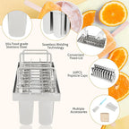 WICHEMI Stainless Steel Popsicle Molds Commercial Ice Pop Molds 20PCS Ice Lolly Popsicle Mould Ice Cream Maker Mold Stick Holder with Lid Single Cup Capacity 108g
