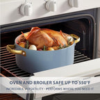 Ceramic Cookware Set, VONIKI 16 Pcs Pots and Pans Set Non Stick, Kitchen Cookware Sets with Cooking Utensils Set, Non Toxic Cookware Set White Gold Pan Set for Cooking Pot Oven & Dishwasher Safe, Gift