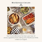 MACKENZIE-CHILDS Enamel Baking Pan for Oven, Rectangular Oven Pan, 9" x 13", Brown-and-White Mocha Check