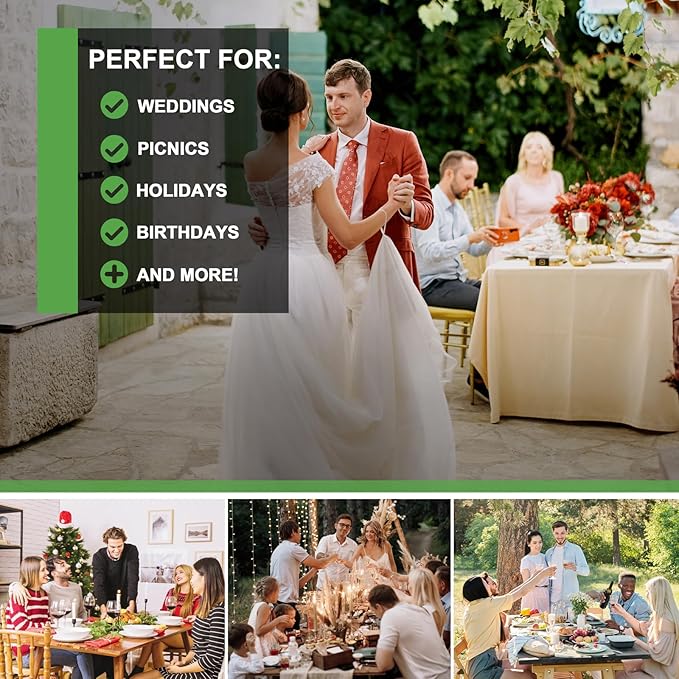 SUT 6-Pack Ivory Serving Trays for Entertaining-16 x 11" Serving Platters for Snacks, Fruit, Cookies, Dessert, Reusable Plastic Trays for Serving Food and Party Organization in Kitchen & for Parties