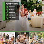 SUT 4-Pack Ivory Serving Trays for Entertaining, 16" x 11" Serving Platters for Snacks, Fruit, Cookies, Dessert, Reusable Plastic Trays for Serving Food and Party Organization in Kitchen &for Parties