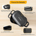 Velaze 3.6QT Dutch Oven for Bread Baking,Oval Cast Iron Bread Oven Pan with Lid and Offset Handles,Oven Safe to 500°F for Homemade Sourdough Bread(Black)