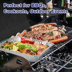 9x13 Aluminum Pans Disposable, 30 Pack Large Tin Foil Pans, Heavy Duty Aluminum Trays for Baking, Cooking, Turkey - Parties, Thanksgiving, Christmas