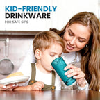 Zulay Kitchen Acrylic Glasses Drinkware - 8 Piece Unbreakable Plastic Tumblers - BPA-Free, Reusable Plastic Drinking Glasses for Home & Outdoors - Lead-Free & Dishwasher Safe - Turquoise - (12&16oz)