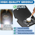 SafBbcue 7034 Cast Iron Cooking Griddle Replacement for Weber 9010001 Traveler Portable Gas Grill Accessories, for Weber 9013001 9020001 9030001 Traveler Griddle Insert