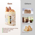 2 Packs Reusable Beeswax Bread Bags for Homemade Sourdough Bread - Extra Large and Easy to Clean Cotton Storage Bag-Keep Loaf Fresh for Days, 17x13 Inch