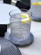 bzyoo BPA-Free Designed Dishwasher Safe 14 oz Plastic Tumbler Set which is Durable and Stackable Great For Parties Holidays Anniversaries (6 PCS, Organica Black)