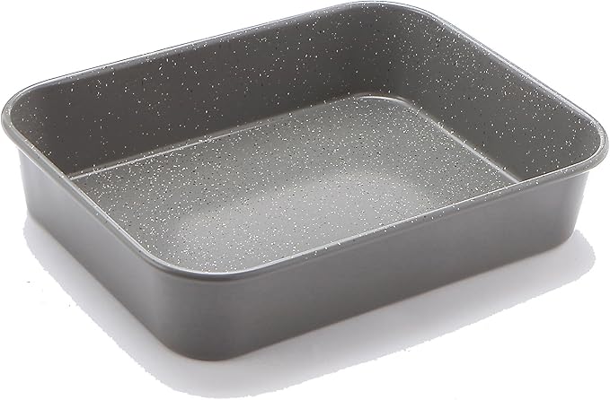casaWare Ceramic Coated NonStick Lasagna/Roaster Pan 13 x 10 x 3-Inch (Silver Granite)