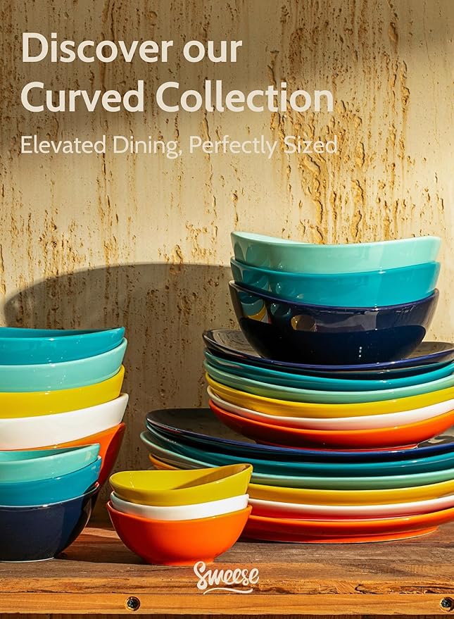 Sweese Porcelain 4oz Bowls Set of 6, Assorted Colors - Durable for Sauce, Dipping, Snack Side Dishes, Microwave Dishwasher Safe