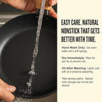 Alva Forest 8" & 11" Carbon Steel Frying Pan Set – Naturally Nonstick, Pre-Seasoned, with Acacia Wood Handle, Made Without PTFE, PFOA, PFAS – Sustainable Belgian Design, Induction & All-Stovetop Safe