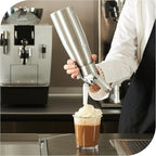 CURTA Professional Whipped Cream Dispenser, Premium Aluminium Cream Whipper, Cream Maker with 3 Decorating Tips, 500ml / 1 Pint Canister, N2O Chargers (Not Included) …