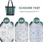 BeeGreen Cooler Bag Soft Leakproof Insulated Tote with Zipper for Beach Travel Grocery