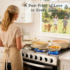 Astercook 18 Pcs Pots and Pans Set Non Stick Dog Paw Series Ceramic Induction Kitchen Cookware Sets Healthy Kitchen Cooking Set with Frying Pans Set NON TOXIC（PFAS PTFE PFOA PFOS Free）