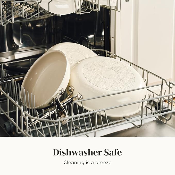 Redchef Nonstick Frying Pan Skillet, Ceramic Non-Stick Saute Pans, 9.5 inch Cooking Fry Pan with Stay Cool Handle, All Stovetops (Gas, Electric & Induction), Dishwasher/Oven Safe, PFAS-Free, Non Toxic