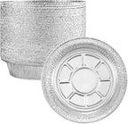 7" Aluminum Foil Pans without Lids 50 Pack of 22.3 oz,Heavy Duty Disposable Containers for Roasting,Storing,Baking,Cooking, Deep Dish Pie Pans, Recyclable