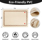 Placemats Set of 4, Heat Resistant & Waterproof Table Mats for Dining, Non Slip Scratch Proof Place Mats for Kitchen, Easy to Clean - Outdoor,Indoor Use（17x12 Inch）