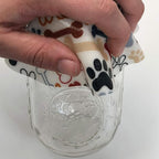 Andreas Silicone JO-138 Non-Slip 6.25" Jar Opener, Easy Lid Opener, Made with Silicone and Fabric, Dishwasher Safe, Garlic Peeler, Paws n Bones, 6.25 inch