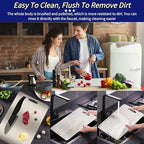 Titanium Cutting Boards for Kitchen - Dual-Sided Stainless Steel Cutting Board Hangable Design, Easy to Clean, Durable and Rust-Resistant for Meat, Vegetables & Fruits