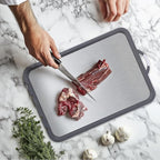 Titanium Cutting Board - New Titanium Cutting Boards for Kitchen Double Sided Non Toxic Titanware Cutting Board, Ideal Charcuterie & Chopping for Meat, Cut Easy Clean Chopping Board (14"L x 10"W)