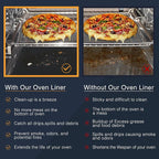 Oven Liners for Bottom of Oven/Electric Oven/Gas Oven/Toaster Oven/Air Fryer,Nonstick Heavy Duty Resuable Grill Mat PFOA Free Oven Mat Oven Protector Liner Baking Cooking Supplies,4 Pack,16x20 IN