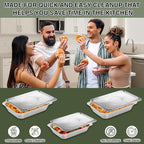 INFINITY EL Disposable Aluminum Foil Pan with Lids 10 Pack | Full Size Steam Shallow 20.5" x 12.5" x 2" Heavy Duty Aluminum Pan with Lids | Disposable Baking Pan for Roasting Turkey, Lasagna, Parties