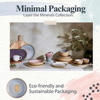 Portmeirion Minerals 8.7-Inch Low Serving Bowl, Aquamarine - Stoneware Tableware from Portugal, Reactive Glaze for a One-of-a-Kind Design, Microwave & Dishwasher Safe - Ceramic Serveware for Kitchen