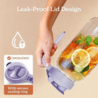 SMIRLY 64 oz Mason Jar Pitcher,Glass Pitcher with Wide Mouth,Water Jug with Double Leak Proof Lid for Iced Coffee,Hot Water,Breast Milk