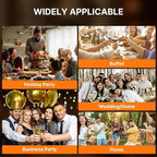 Chafing Dishes for Buffet 2Pack, 6QT Round Chafing Dish Buffet Set Stainless Steel Buffet Food Warmers Sets for Catering Events Parties Dinners with Complete Set,Gold and Silver