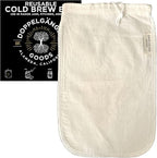 (1-Pack, Medium 8in x 12in) Organic Cotton Cold Brew Coffee Bag - Designed in California - Reusable Coffee Filter with EasyOpen Drawstring Cold Brew Maker for Pitchers, Mason Jars, & Toddy Systems