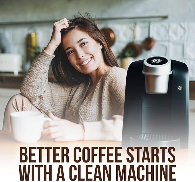 Coffee Machine Descaler (2 Pack) - 20 Uses - Keurig Descaling Solution - Universal Descaler for Keurig, Nespresso, Delonghi, Breville and All Single Use Coffee and Espresso Machines - Made in USA