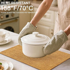 Homaxy Cloths Placemats for Dining Table Set of 4, Heat Resistant Washable Cotton Linen Blend Table Mats, Ideal for Kitchen Party Dining Decoration, 13" x 19", Amber