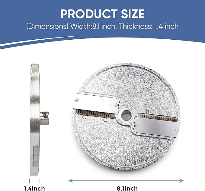 TK Universal Disc Replacement for Half and Round Hopper - Vegetable Chopper - Julienne 4x4mm.