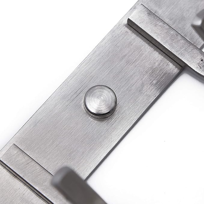 Towel Hook Rack Brushed Nickel 17-Inch Coat Hook Rail Wall Mounted with 7 Hooks, Durable Wall Hangers for Bedroom, Bathroom, Foyer, Hallway (304 Stainless Steel)