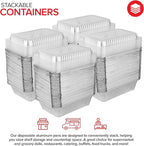 Stock Your Home 2 Lb Small Aluminum Pans with Lids (100 Pack) Foil Pan + Clear Plastic Lid, Disposable Cookware, Takeout Trays with Lids - To Go Disposable Food Containers for Restaurants & Catering
