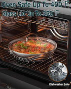 Cook N Home Stainless Steel Cookware Sets 10-Piece, Pots and Pans Kitchen Cooking Set with Stay-Cool Handles, Dishwasher Safe, Silver