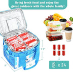 Tirrinia Large Insulated Cooler Bag - Outdoor Leakproof Cooler Box for Women & Men - Portable Freezer Bag with Adjustable Shoulder Strap for Camping, Picnic, Golf, Beach