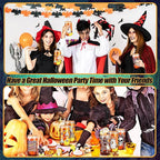 6 Pcs Halloween Glasses 16 oz Cute Ghost Flower Skull Cups with Bamboo Lid and Glass Straw Spooky Pumpkin Bat Can Shaped Mason Drinking Jars Iced Coffee Cups for Halloween Party Gift