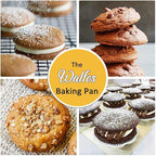 Walfos Silicone Whoopie Pie Baking Pans, 3 Pcs Non-Stick Muffin Top Pan. Food Grade and BPA Free Silicone, Great for Muffin, Eggs, Tarts and More, Dishwasher Safe