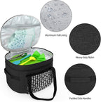 Yarwo 2025 Upgraded Slow Cooker Travel Bag with Bottom Board Compatible with Crock-Pot and Hamilton Beach 6 7 8 Quart, Double Layers Oval Slow Cooker Carrier, Black with Arrow (Bag Only)