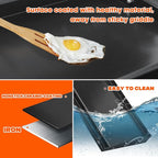 onlyfire Universal BBQ Griddle for Charcoal/Gas Grills, Ceramic Coated Non-Stick Flat Top Griddle with Handles for Outdoor Cooking, 25" x 16"