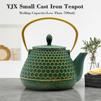 Cast Iron Tea Kettle, Japanese Tetsubin Teapot Coated with Enameled Interior, Durable Cast Iron Teapot with Stainless Steel Infuser for Stovetop Safe(1000ml/34oz)
