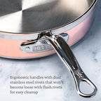 Hestan - CopperBond Collection - 100% Pure Copper Sauté Pan, Induction Cooktop Compatible, 3.5 Quart