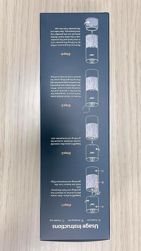 CERA+ Portable Burr Coffee Grinder Electric Espresso Grinderring Machine Suitable for Travel,Camping with Bag