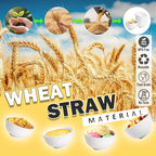 Wheat Straw Small Bowls 10 OZ, Unbreakable Dessert Bowls Set of 6, Microwave & Dishwasher Safe Bowl for Kitchen, Mini Reusable Plastic Bowl for Indoor Outdoor, White