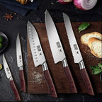 Kitchen Knife Set with Block 18-Piece, Super Sharp High Carbon Stainless Steel Chef Knife Set, Professional Cutlery Knife Set with Sharpener
