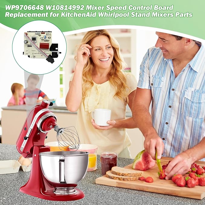 WP9706648 W10814992 Mixer Speed Control Board Replacement for KitchenAid Whirlpool Stand Mixers Parts 9706648 10814992 9706052 9707511 AP6013720 PS11746947