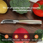 Luxury I-Type Vegetable Peeler – 24K Gold Plated Handle, 304 Stainless Steel Ultra Sharp Blade, Ideal for Potatoes, Apples, and Other Fruits & Vegetables