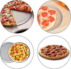 3 Pcs 12 Inch Pizza Screen, Restaurant-Grade Aluminum Alloy Pizza Baking Screen, Seamless Round Pizza Screen Non Stick Mesh Net Baking Tray Cookware Kitchen Tool For Oven, BBQ