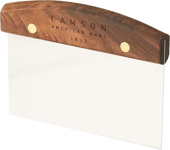 Lamson 3" x 6" Dough (Bench) Scraper with Walnut Handle